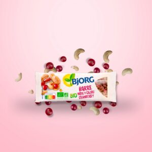 BJORG Barres Noix de cajou Cranberry BIO